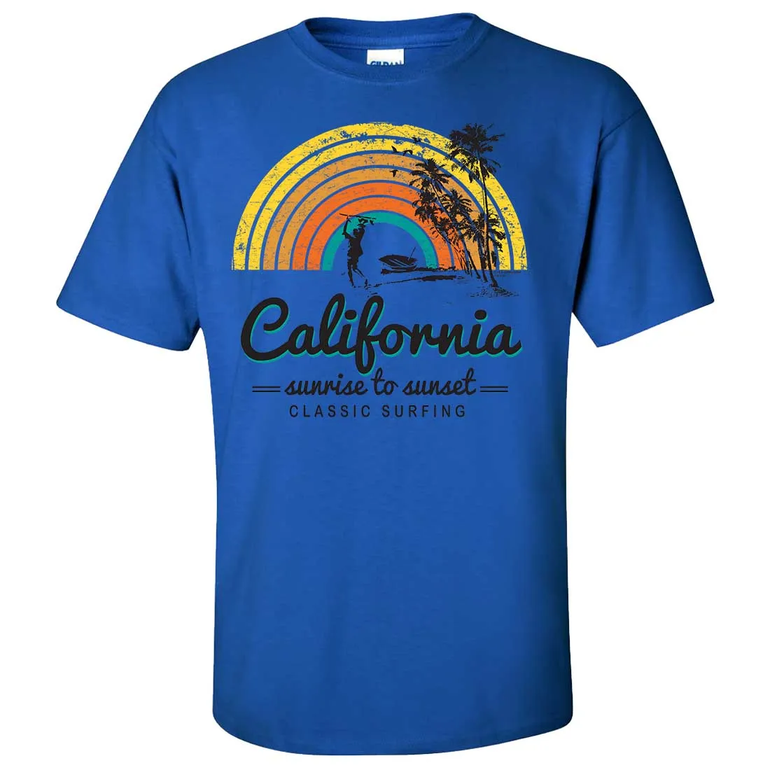 California Classic Sunrise Surfing Asst Colors T-shirt/tee