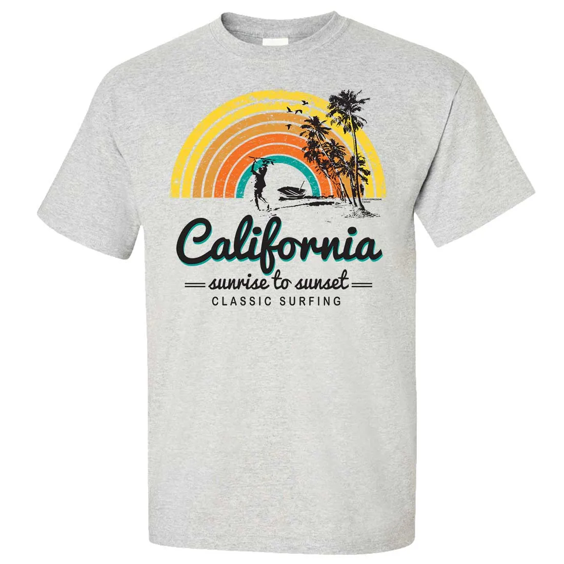 California Classic Sunrise Surfing Asst Colors T-shirt/tee