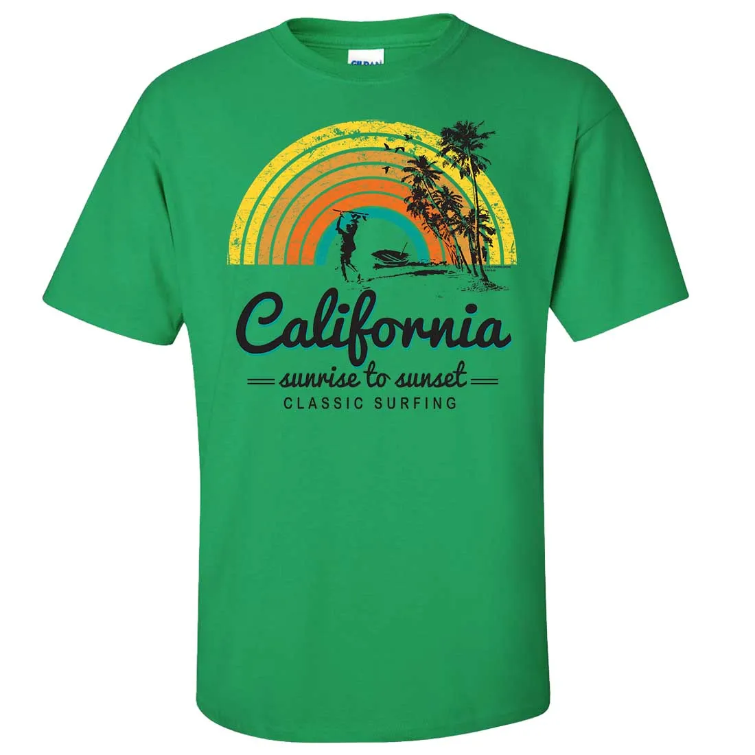 California Classic Sunrise Surfing Asst Colors T-shirt/tee