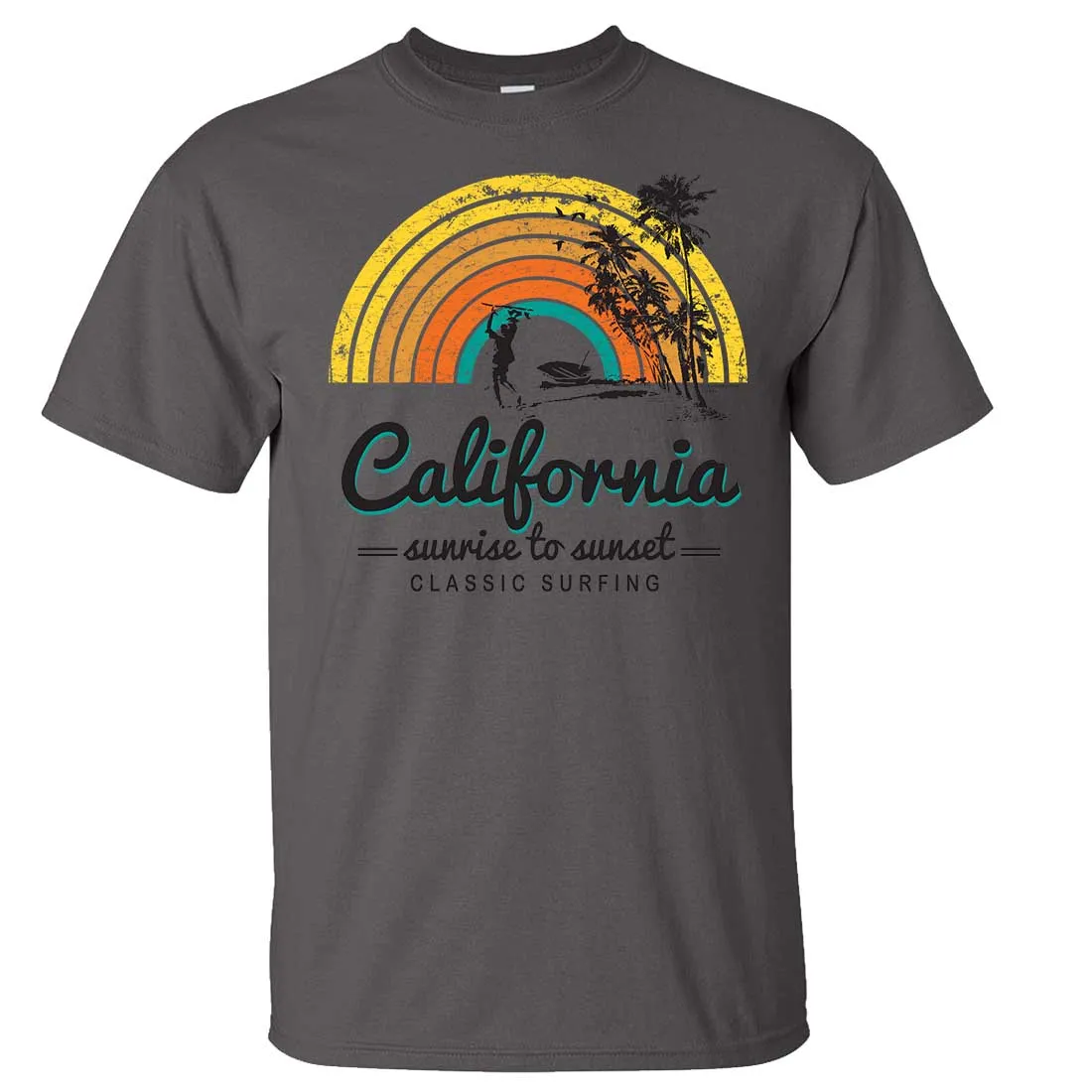 California Classic Sunrise Surfing Asst Colors T-shirt/tee