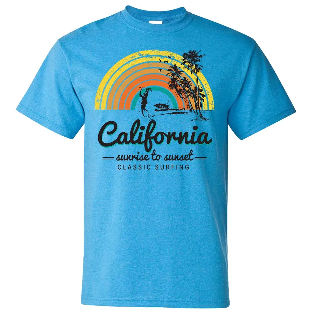 California Classic Sunrise Surfing Asst Colors T-shirt/tee