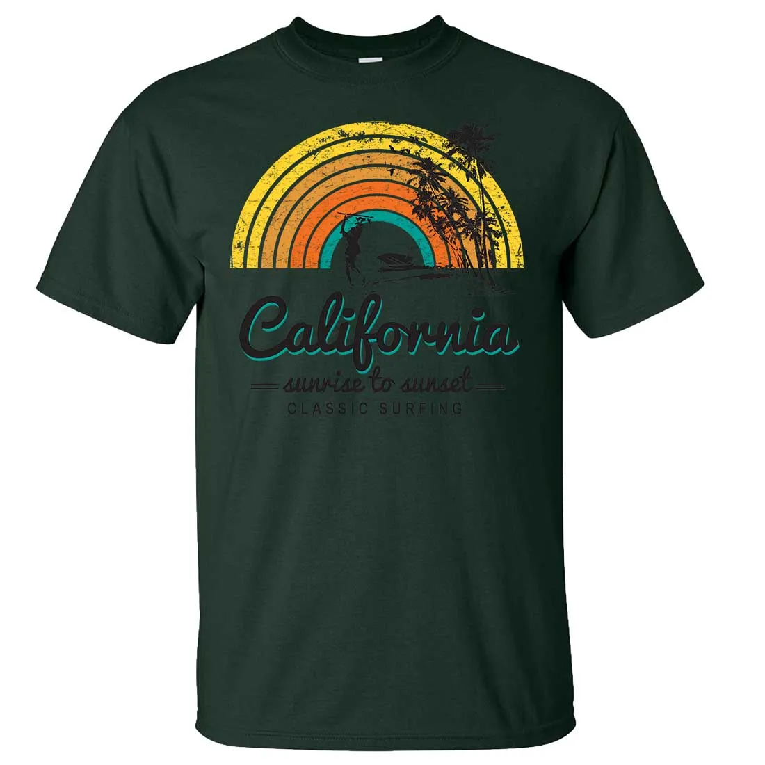 California Classic Sunrise Surfing Asst Colors T-shirt/tee