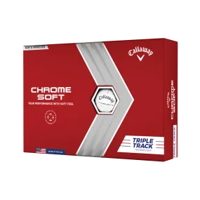 Callaway 2022 Chrome Soft Triple Track Golf Balls White 12 Pack