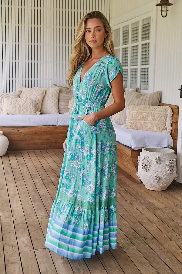 Carmen Maxi Dress Malina print