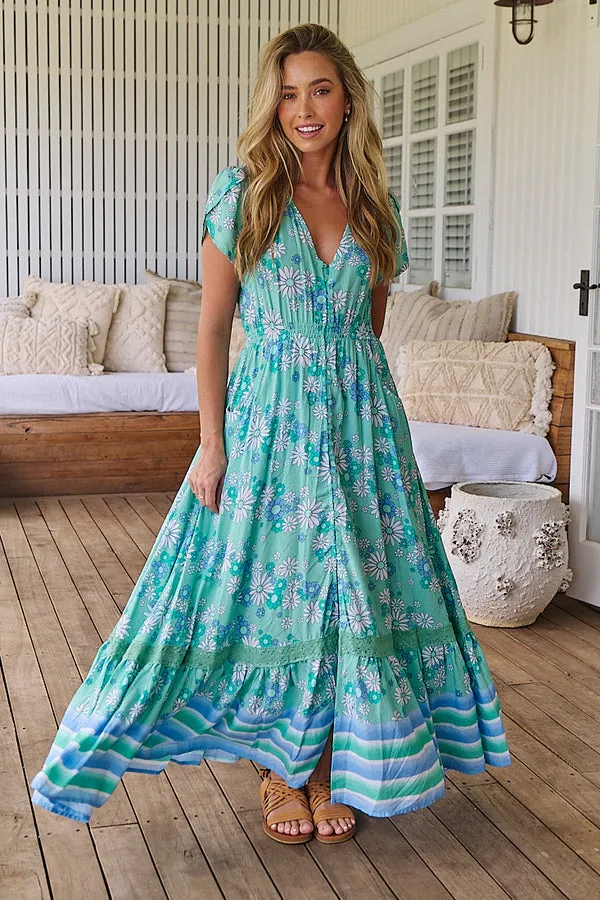 Carmen Maxi Dress Malina print