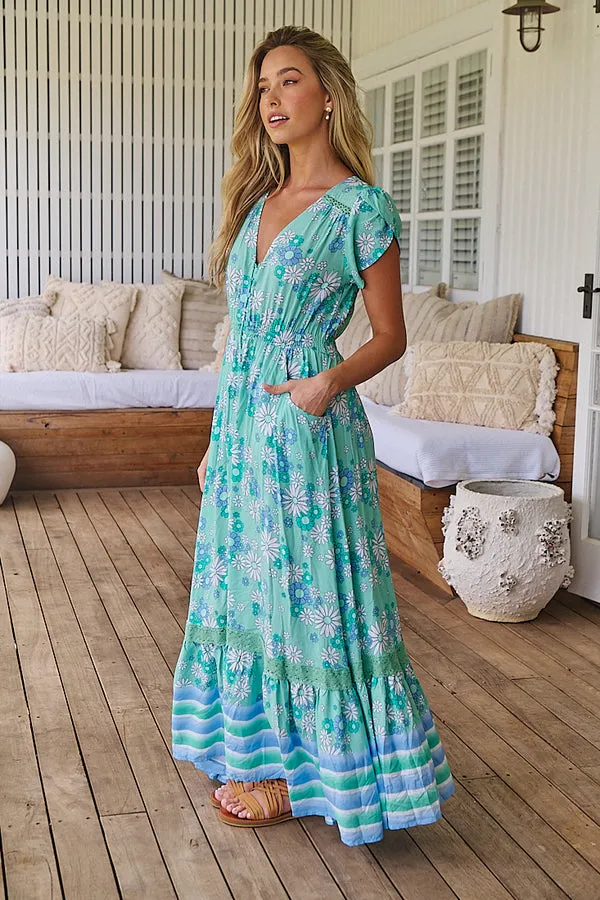 Carmen Maxi Dress Malina print