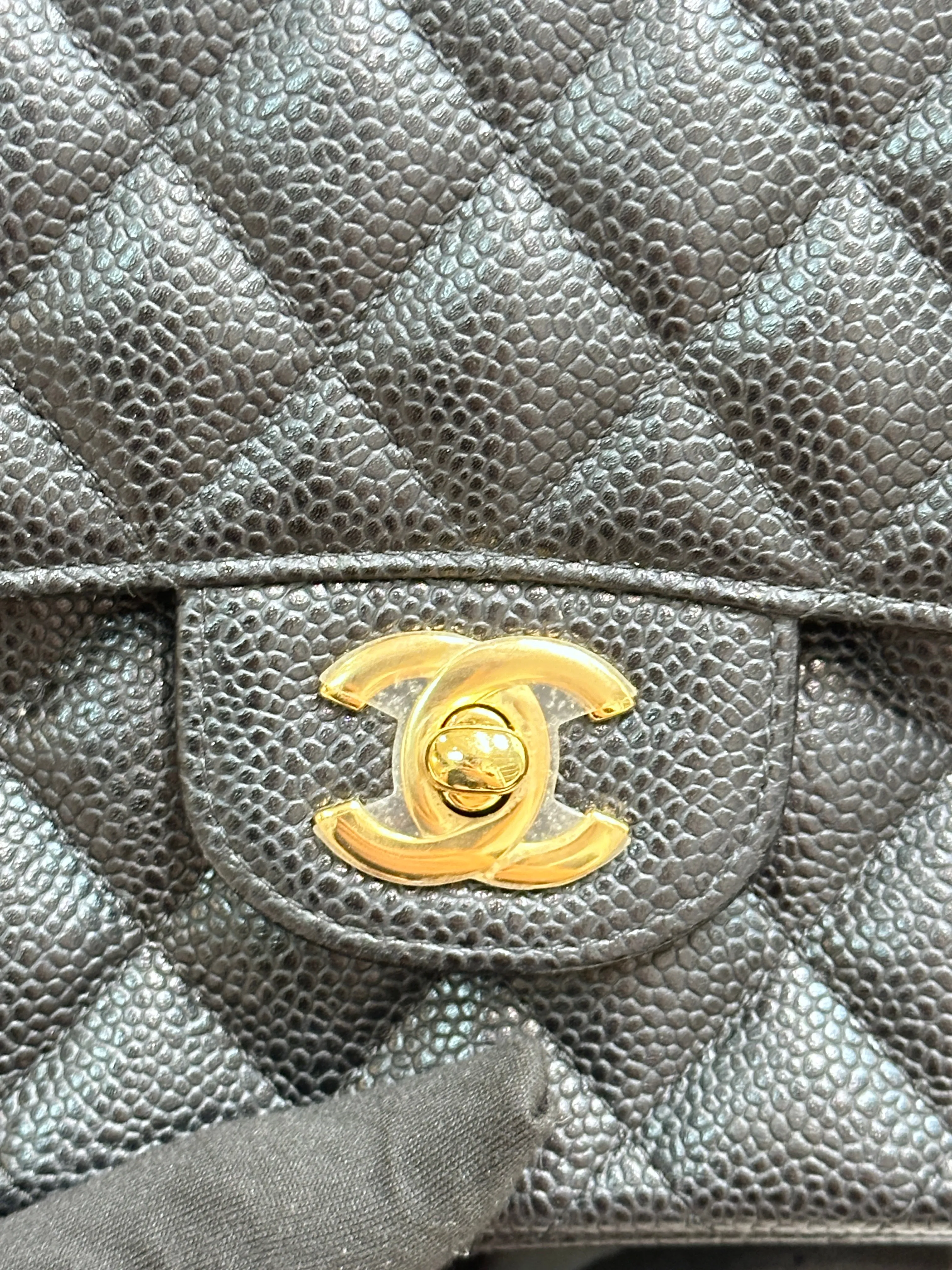 Chanel Medium Classic Caviar Double Flap Black GHW