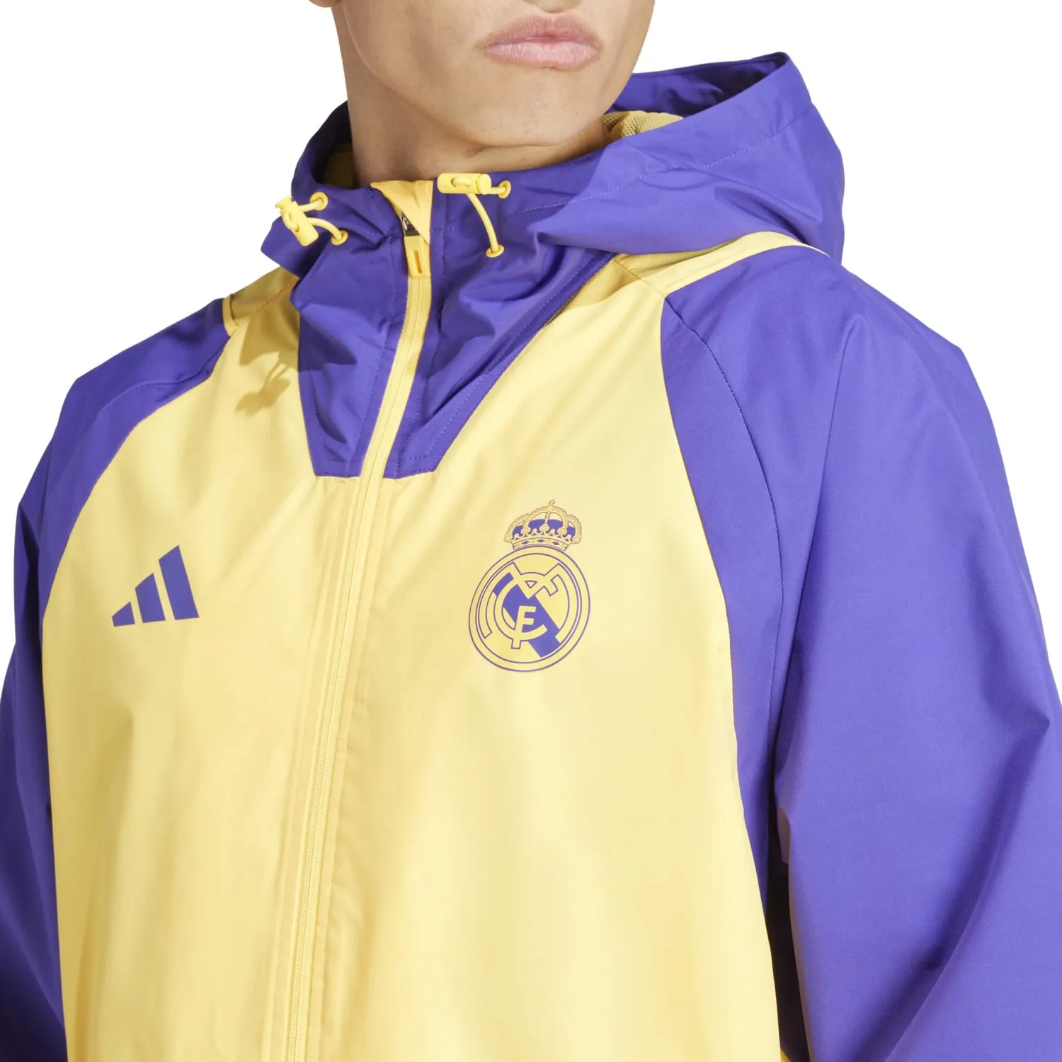 Chaqueta All Weather Hombre Entrenamiento Amarilla 23/24