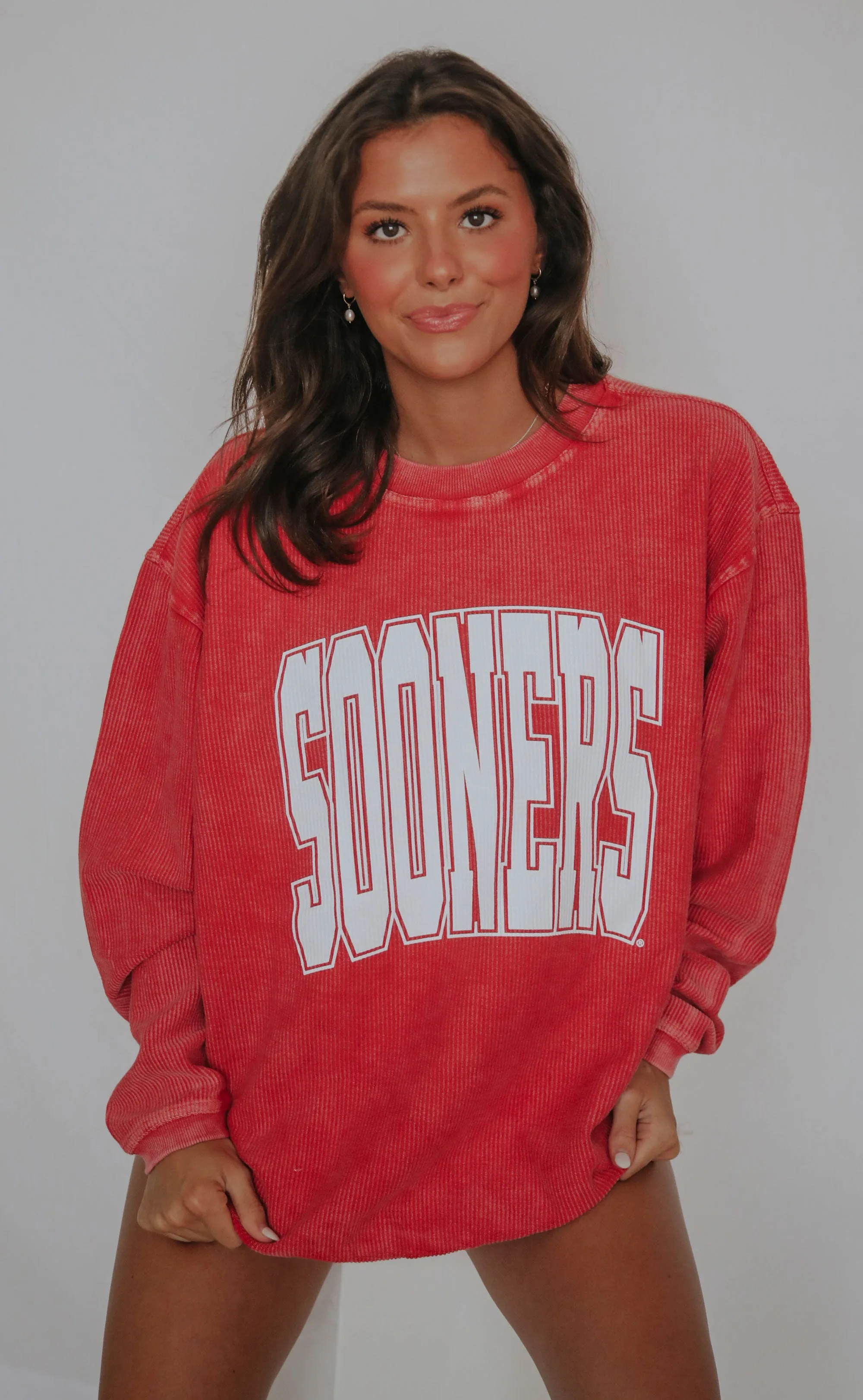 charlie southern: oklahoma colleigate corded sweatshirt - 2023