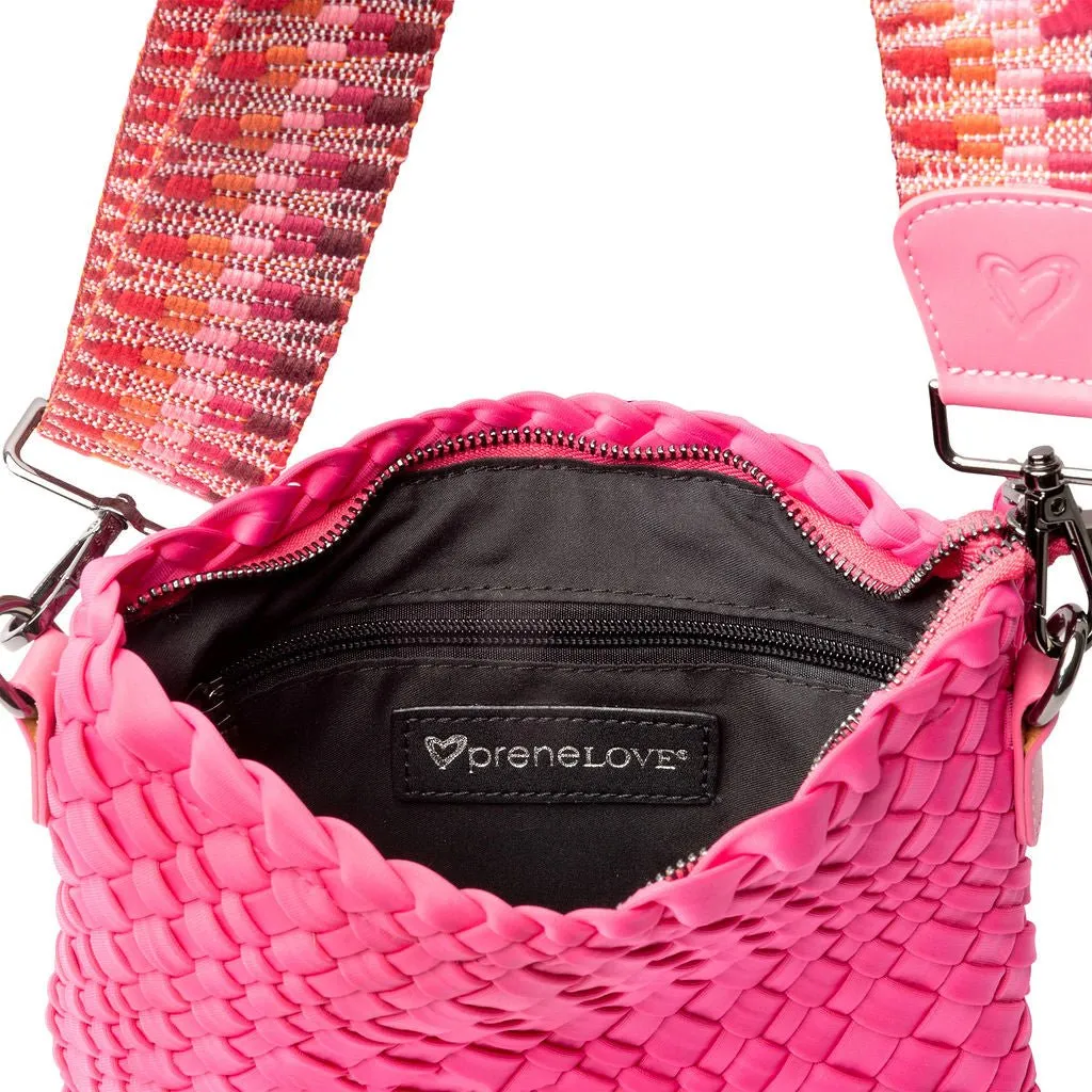 Charlotte Woven Crossbody - Magenta