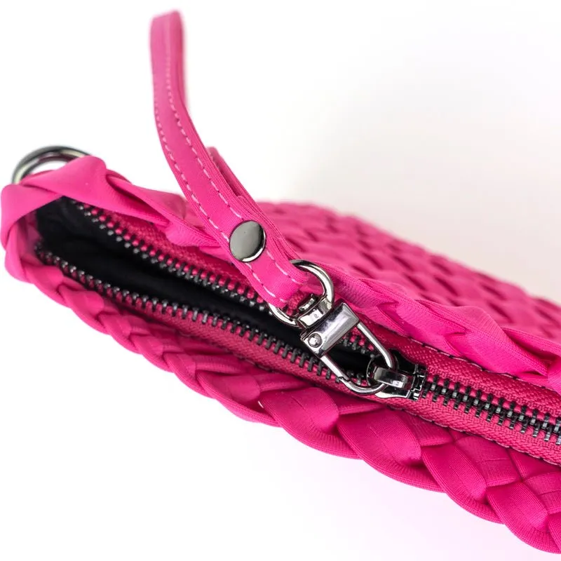 Charlotte Woven Crossbody - Magenta