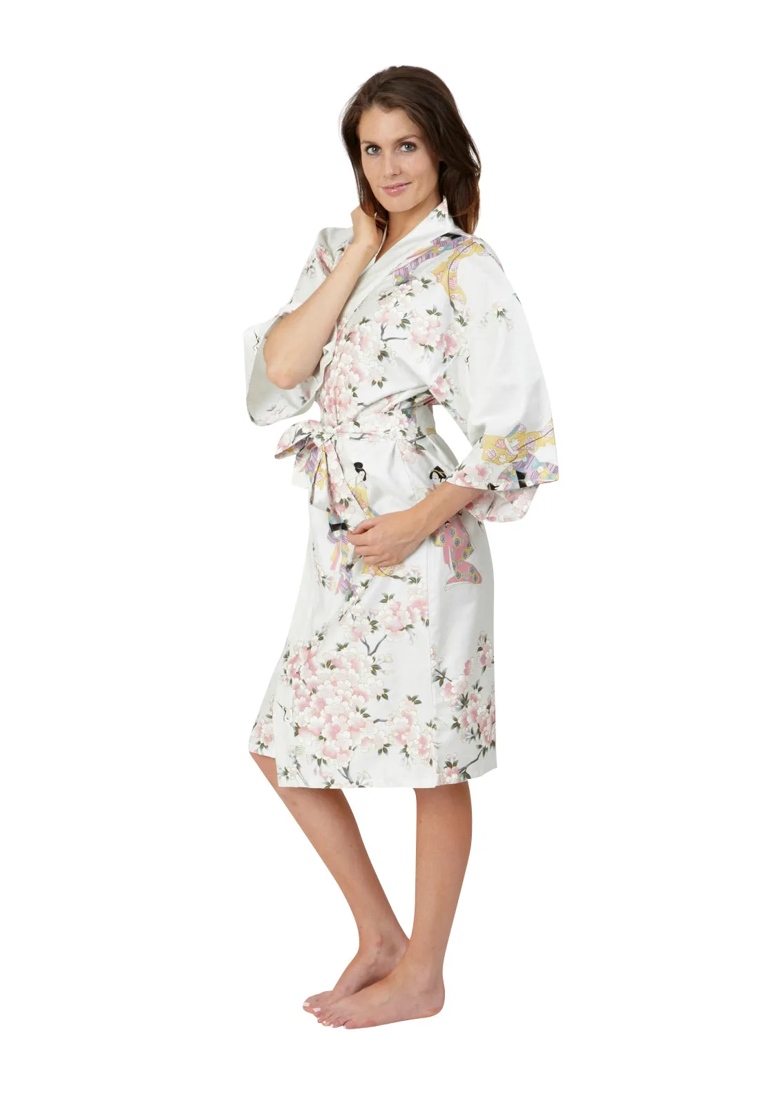 Cherry Blossom & Beauty Short Cotton Happi Coat