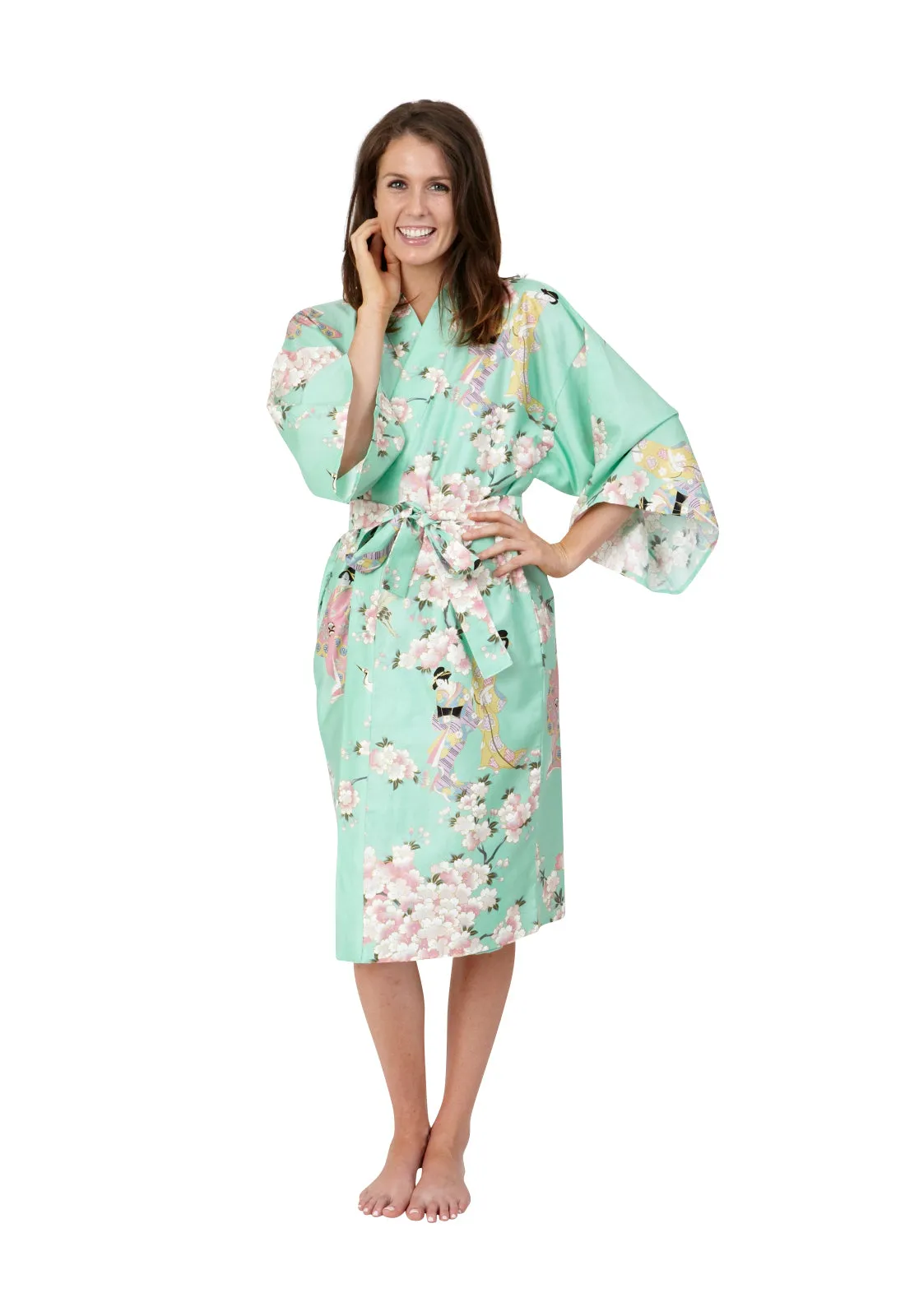 Cherry Blossom & Beauty Short Cotton Happi Coat