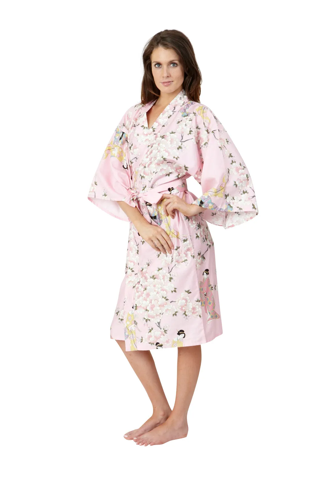 Cherry Blossom & Beauty Short Cotton Happi Coat