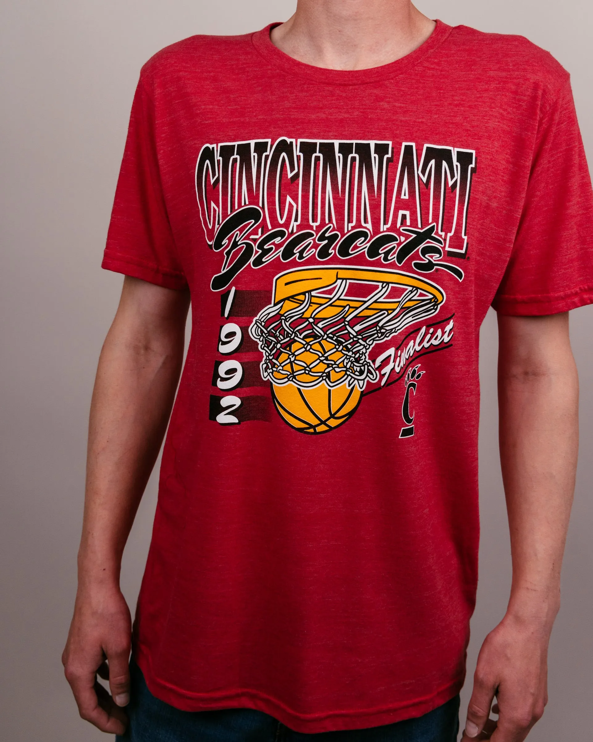 Cincinnati Bearcats 1992 Basketball Red T-Shirt