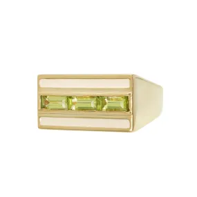 DECO CENTRAL PERIDOT RING