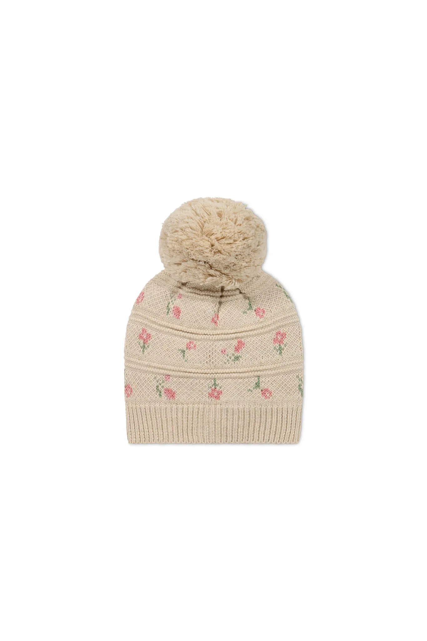 Delilah Knitted Hat - Delilah Jacquard Oatmeal Marle