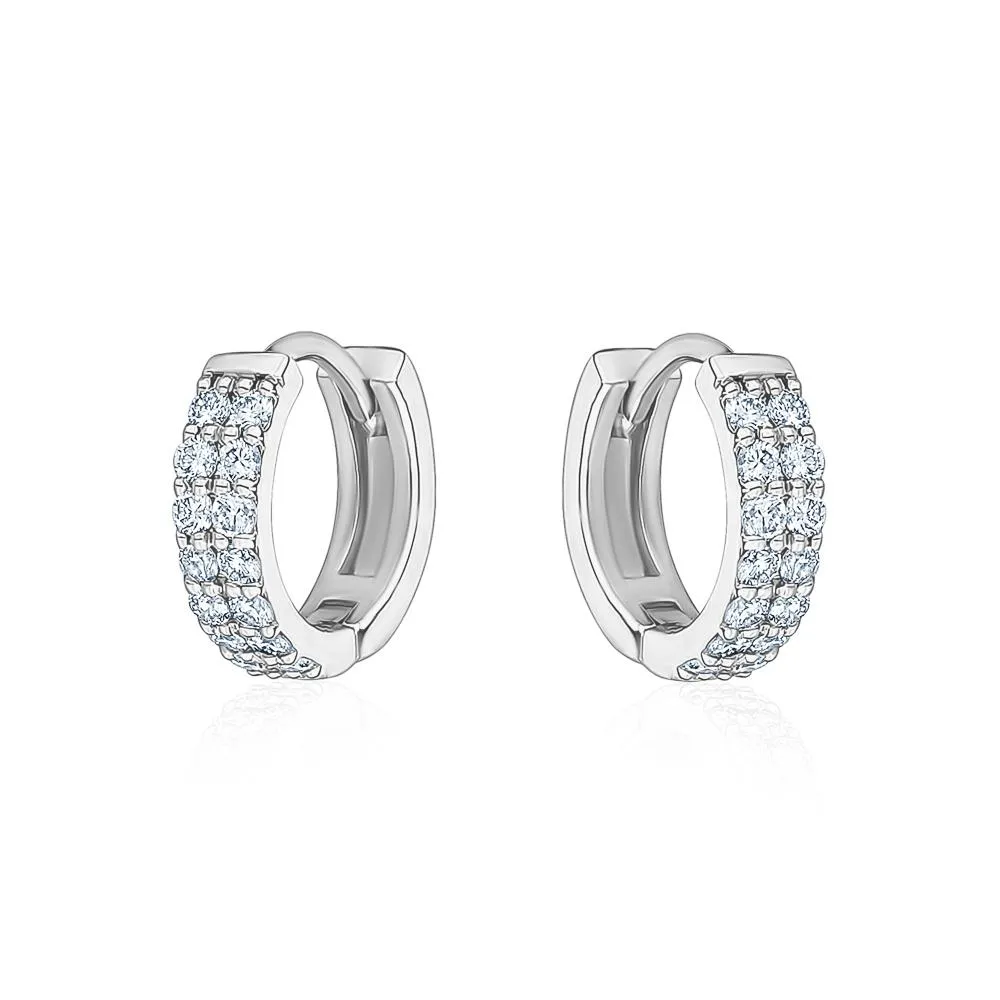 Double Row Hoops (0.28ctw)