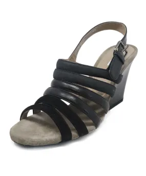 Dries Van Noten Black Suede & Leather Sandals sz 10