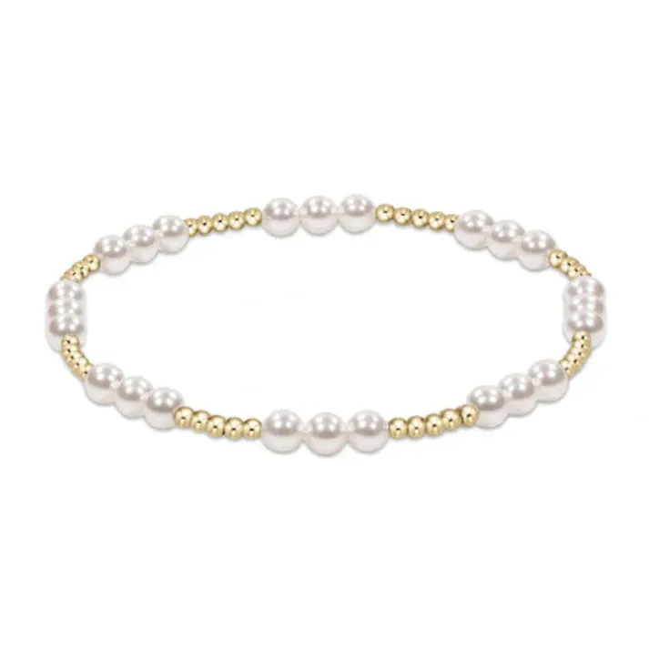 Enewton classic joy pattern 4mm bead bracelet - Pearl