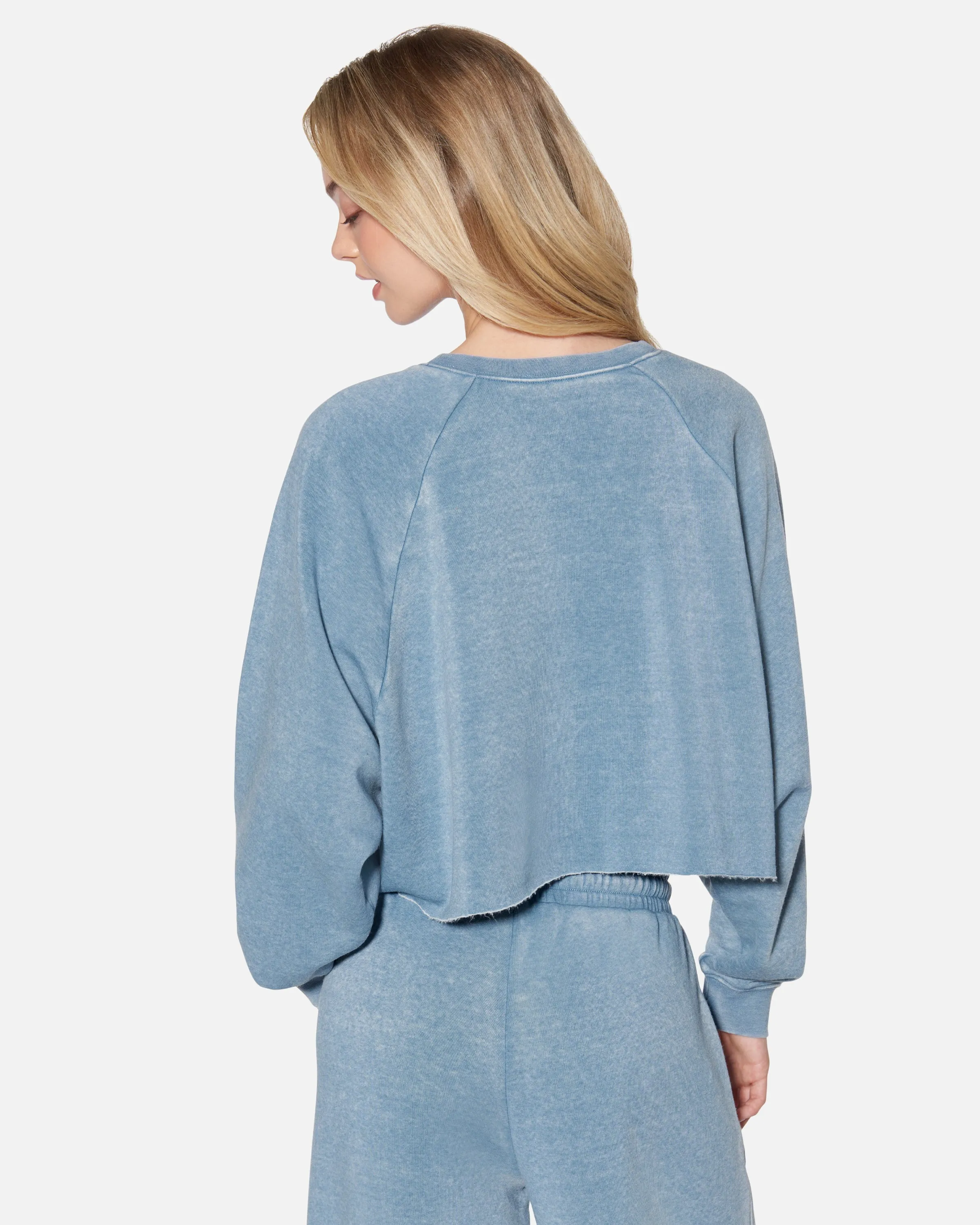 Essential Burnout Fleece Crop Crewneck