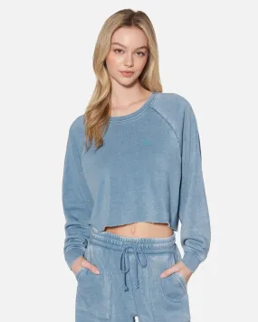 Essential Burnout Fleece Crop Crewneck