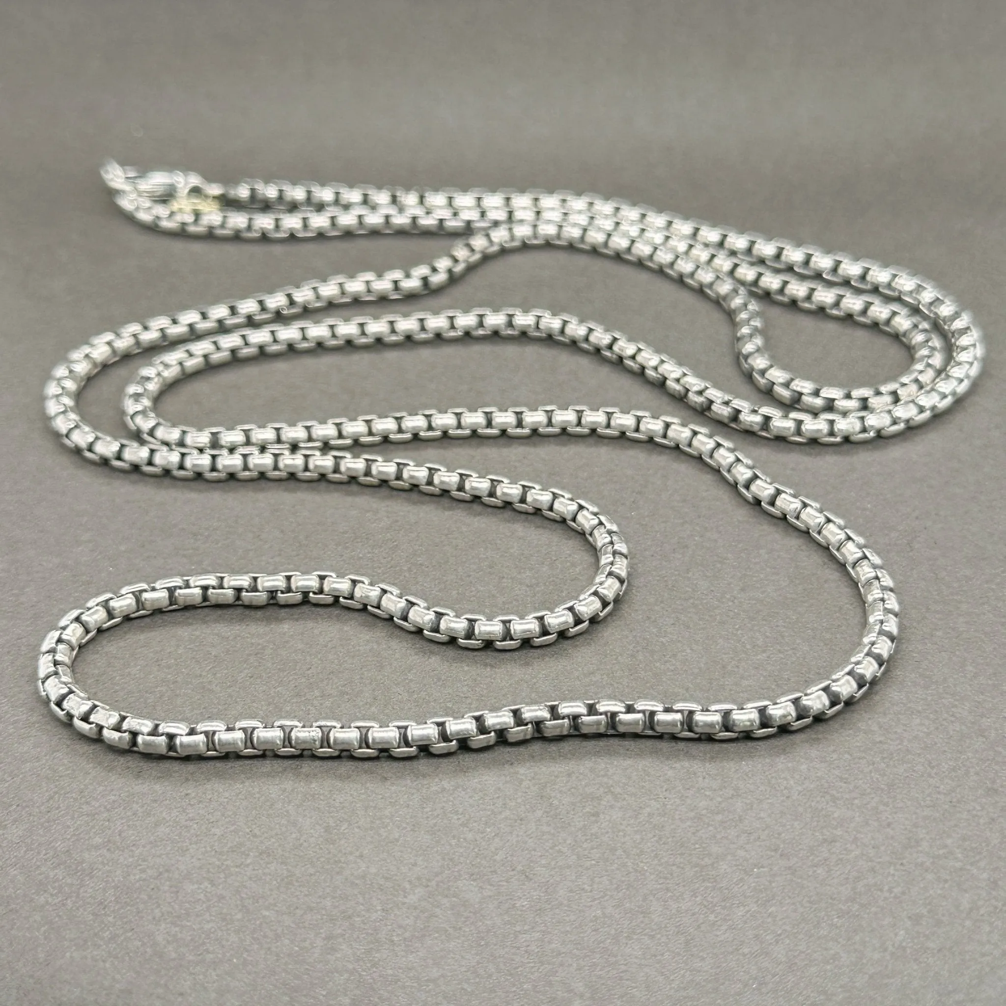 Estate David Yurman SS 3.6mm 36” Round Box Chain