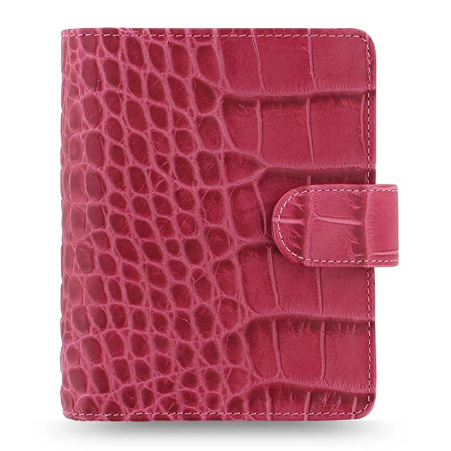 Filofax Classic Croc Print Pocket Fuchsia Leather Organizer Agenda 2024