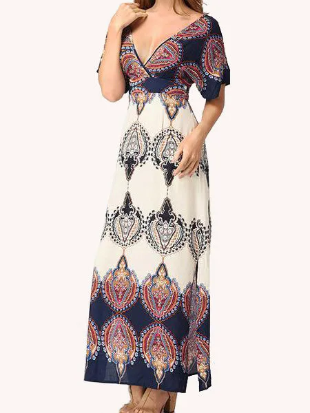 Go With the Low Printed Maxi Dress