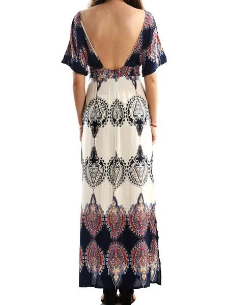 Go With the Low Printed Maxi Dress