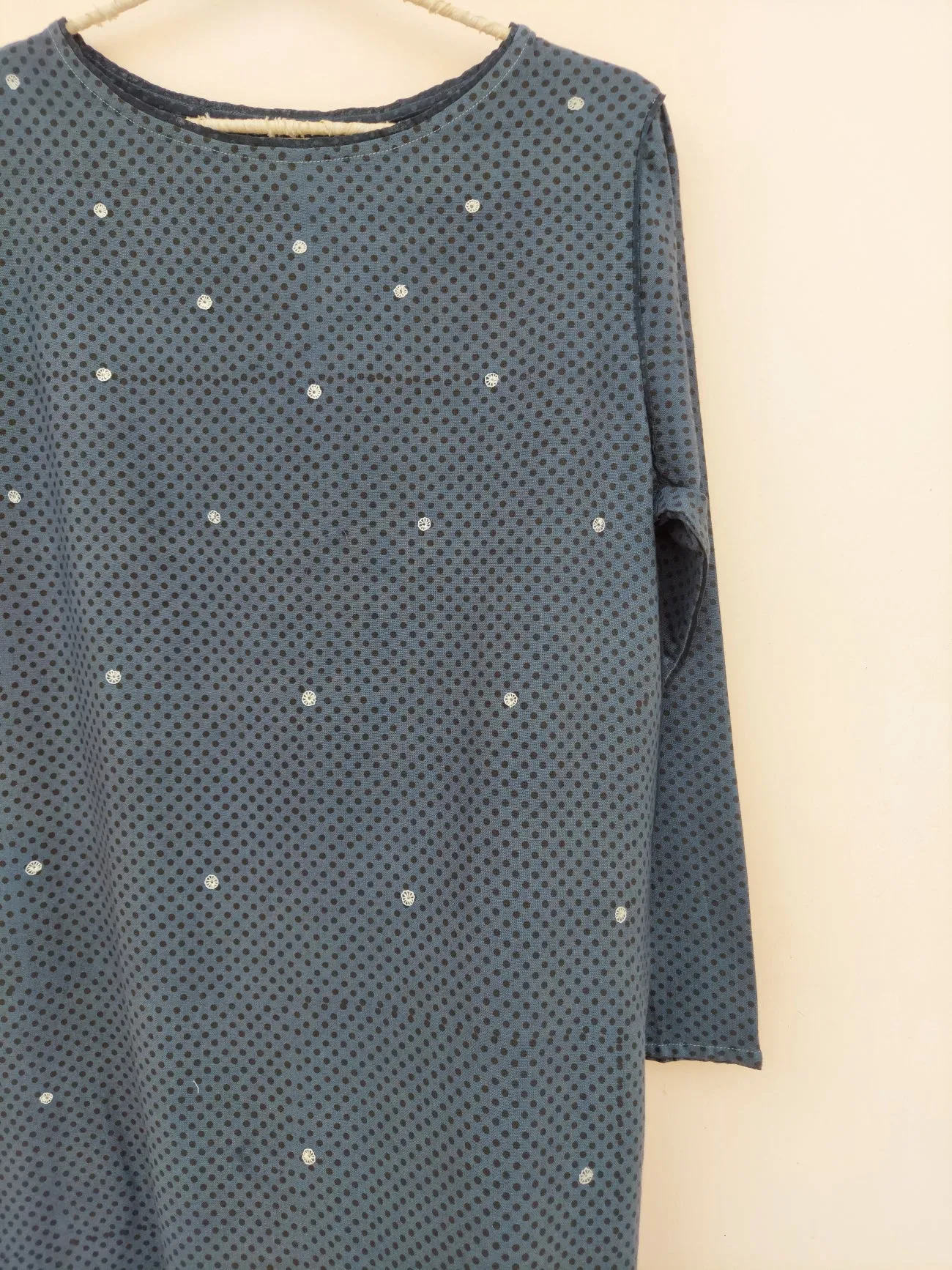 Grey Polka Basic Shift Dress