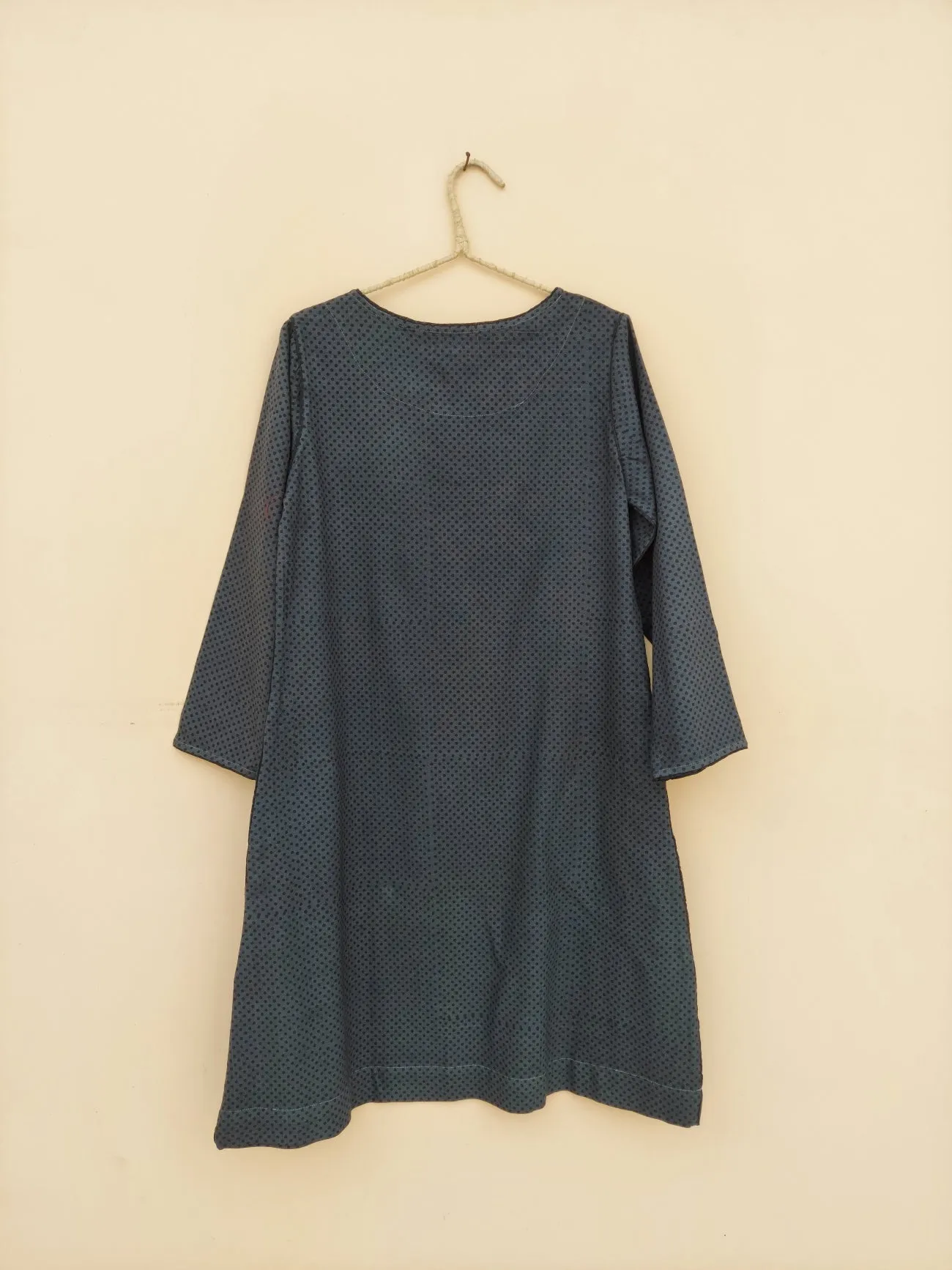 Grey Polka Basic Shift Dress