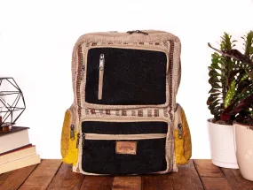 Handmade Hemp Backpack || Sustainable Vegan Line || Bumble Bee