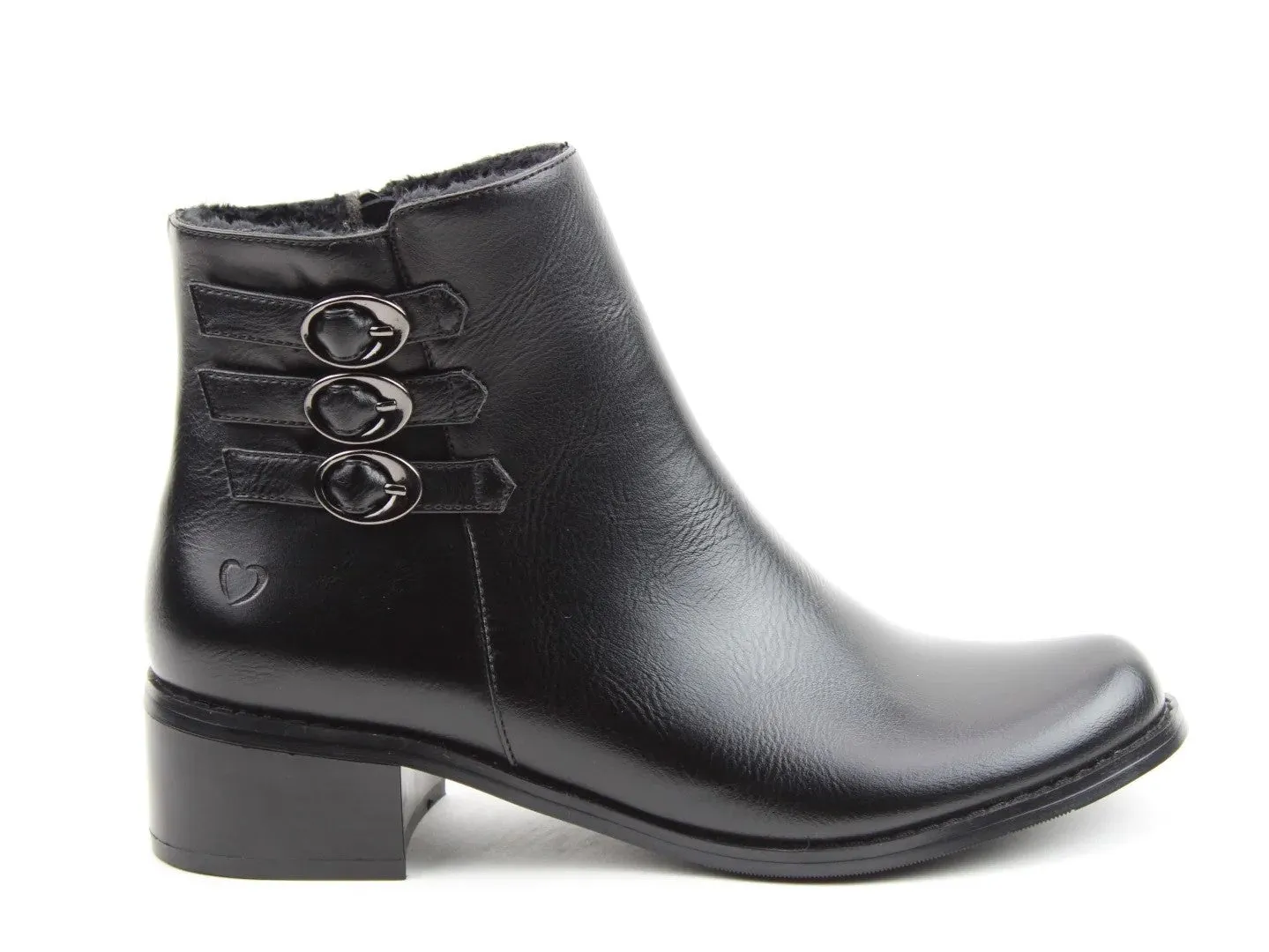 Heavenly Feet Vegan friendly Lauren Boot-BLACK