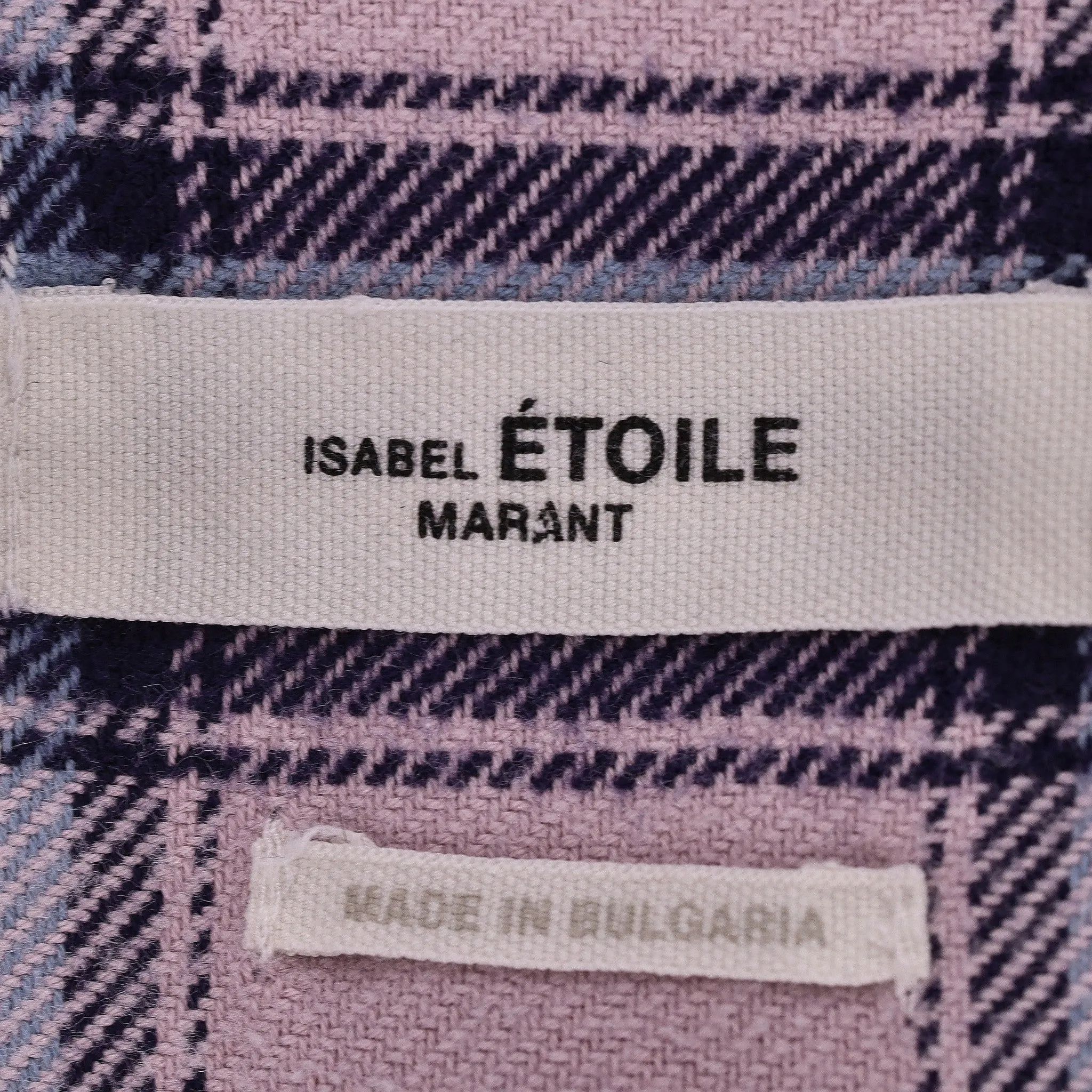 Isabel Marant Etoile Ruffled Checked Cotton Shirt. Size 38FR