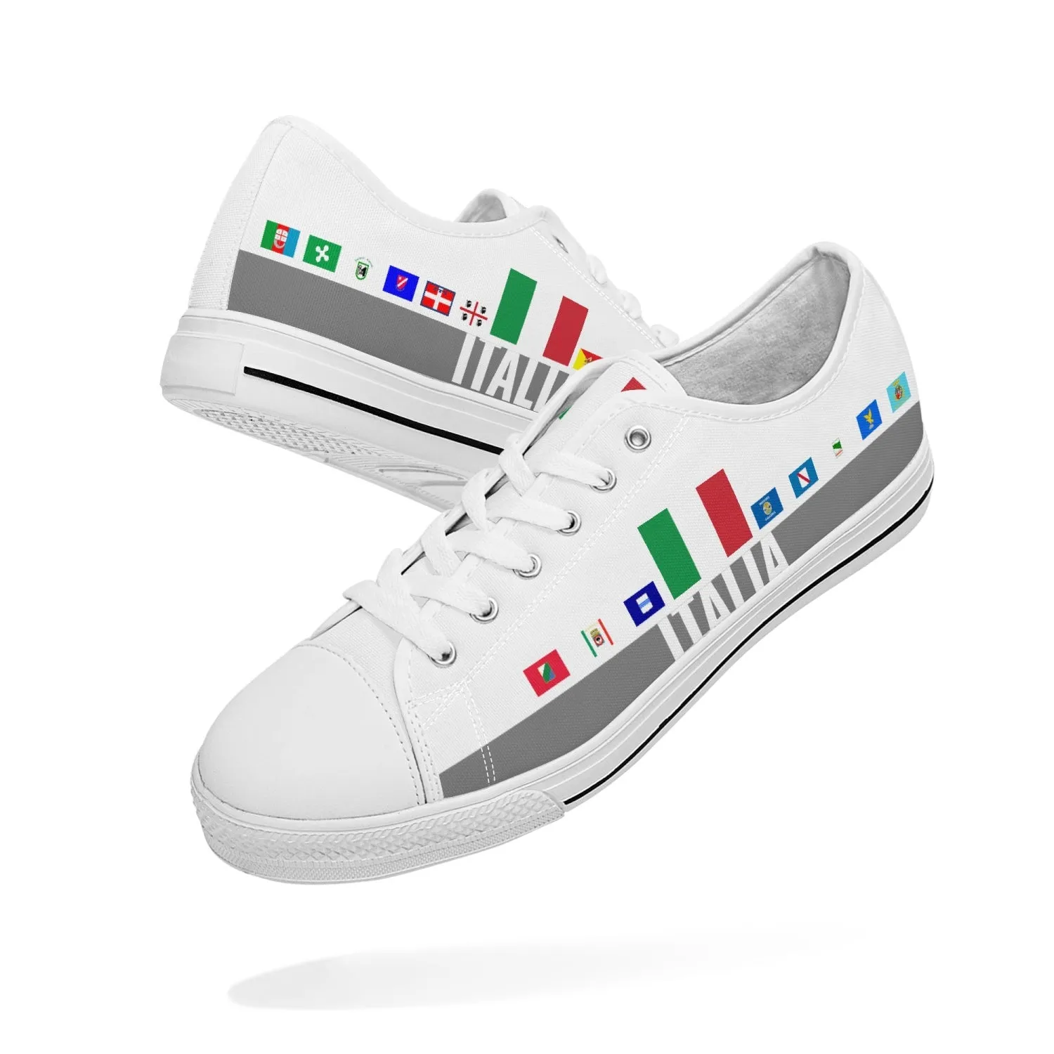 Italy regions white Shoes Low-top V2