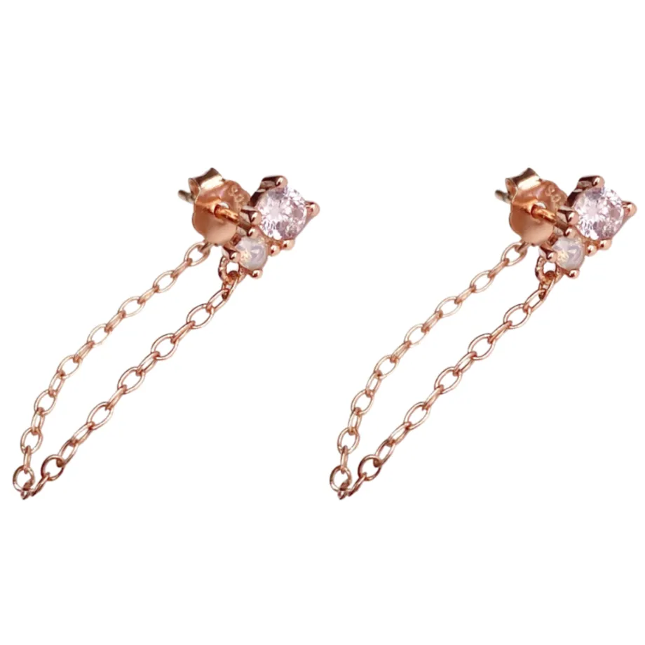 Ivy Drop Chain Earrings