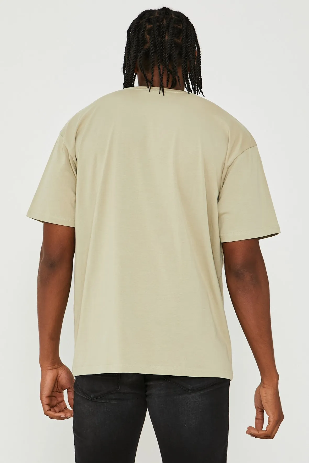 James Street Oversized T-Shirt - Light Olive