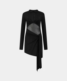 Jet Black Tanae Mesh Dress