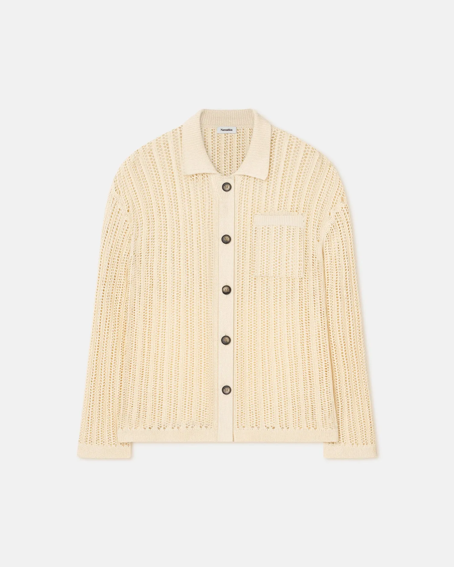 Jiske - Crochet Shirt - Creme