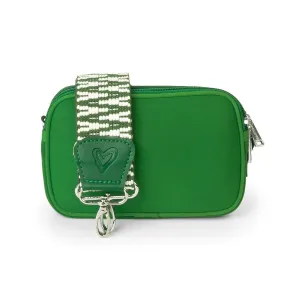 Kelly Green Dual Zipper Belt/Crossbody Bag