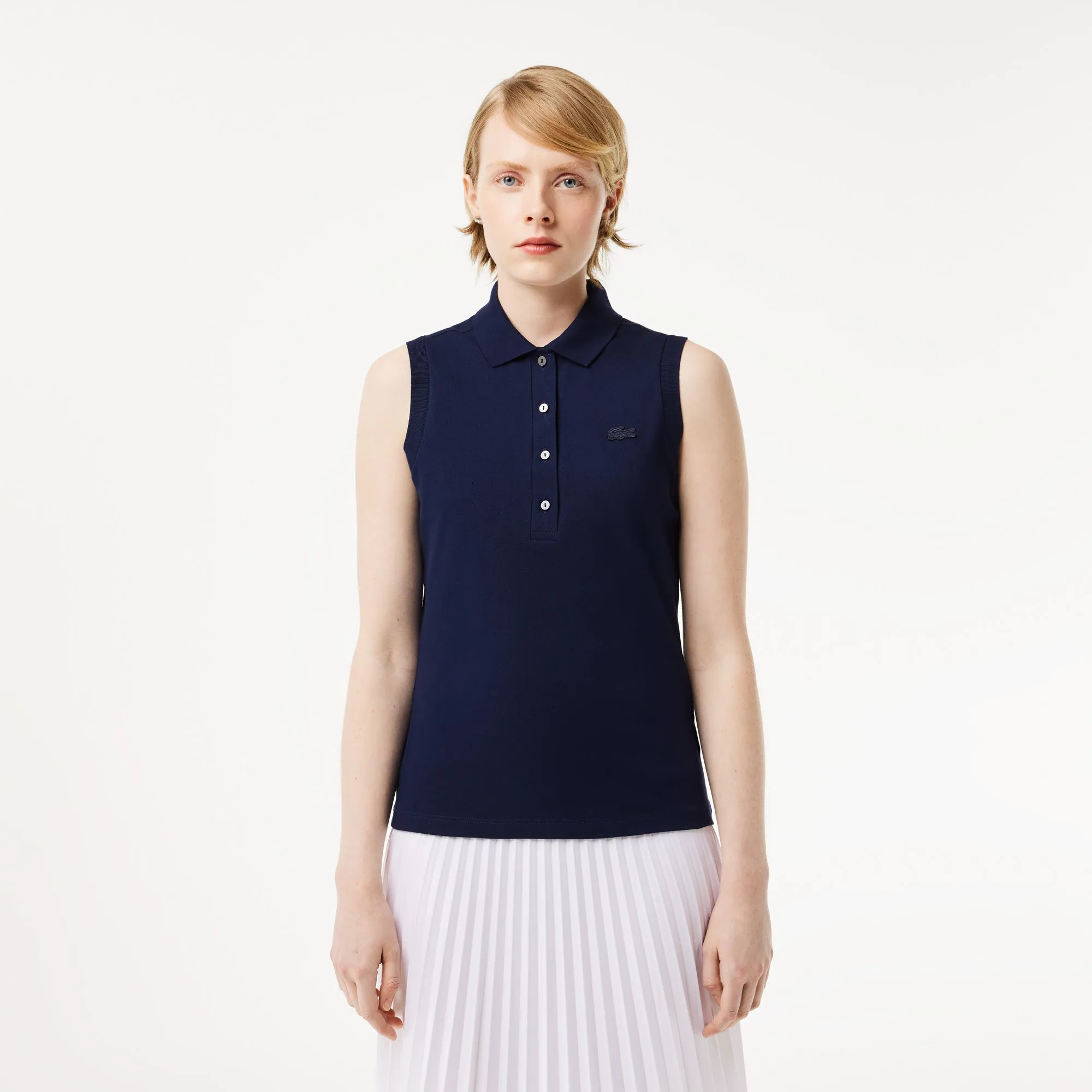 Lacoste Women's Sleeveless Cotton Piqué Polo