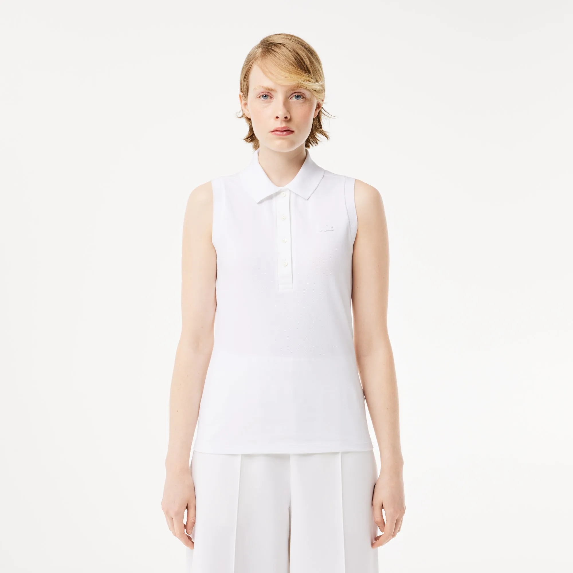 Lacoste Women's Sleeveless Cotton Piqué Polo