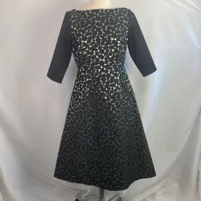 LelaRoseBlack And Silver Brocade Mini Dress