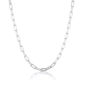 LINDA TAHIJA Paperclip Necklace SILVER