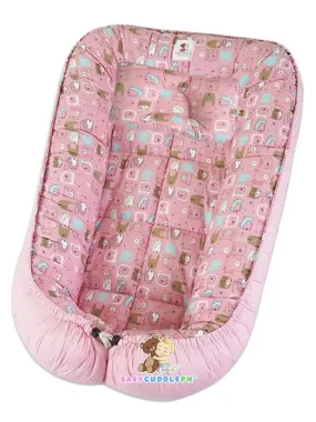 Little Bears in pink (Limited Edition) - Bed and Head Pillow