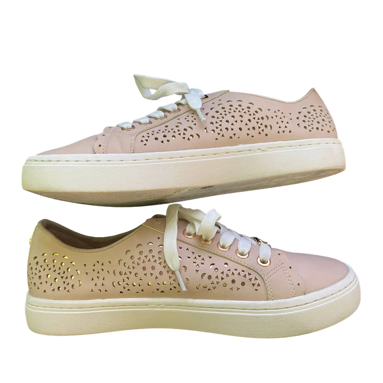 Liz Claiborne Winslow Laser Cut Blush Pink Sneakers Size 7.5