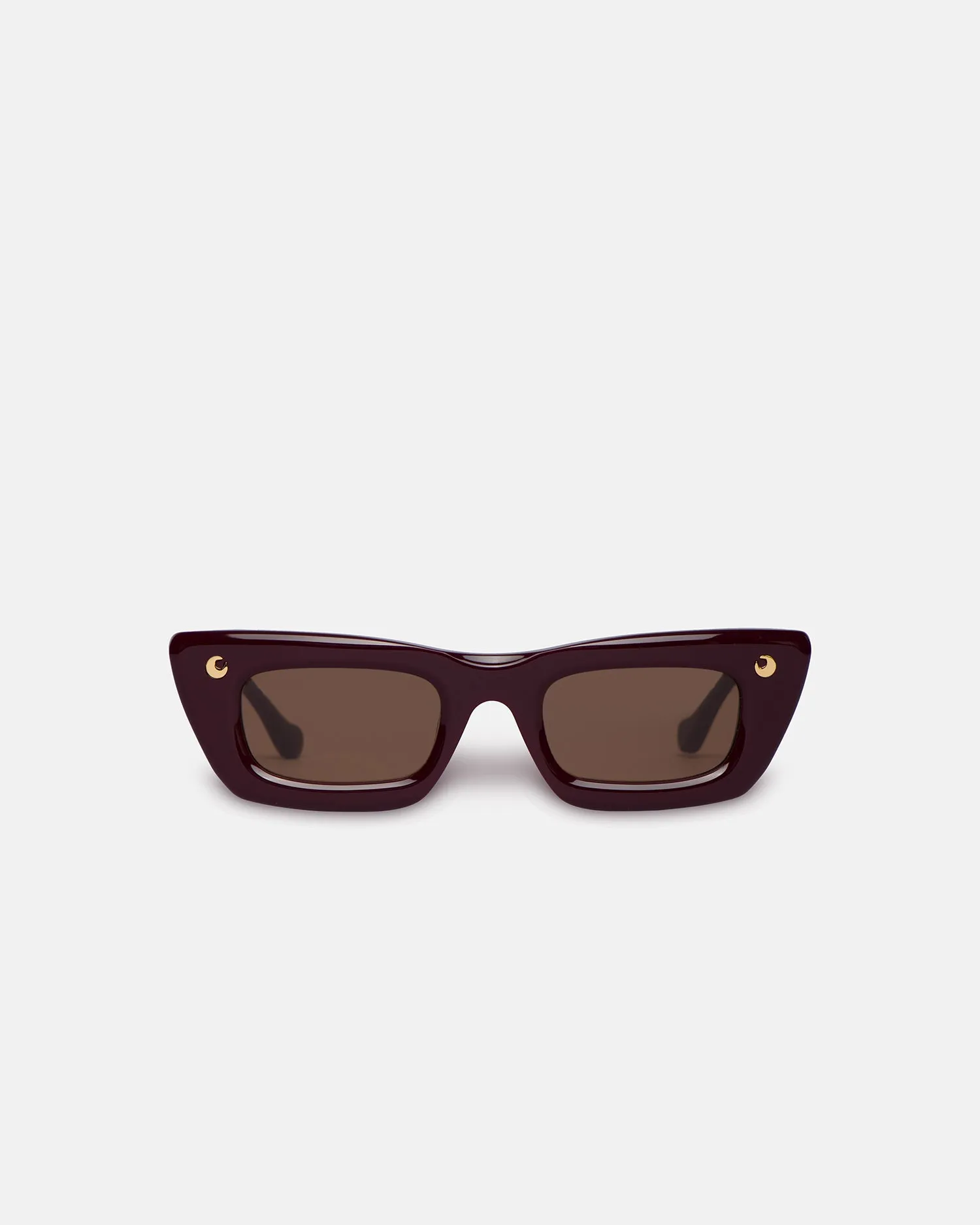 Londyn - Bio-Plastic Oversized Cat-Eye Sunglasses - Burgundy