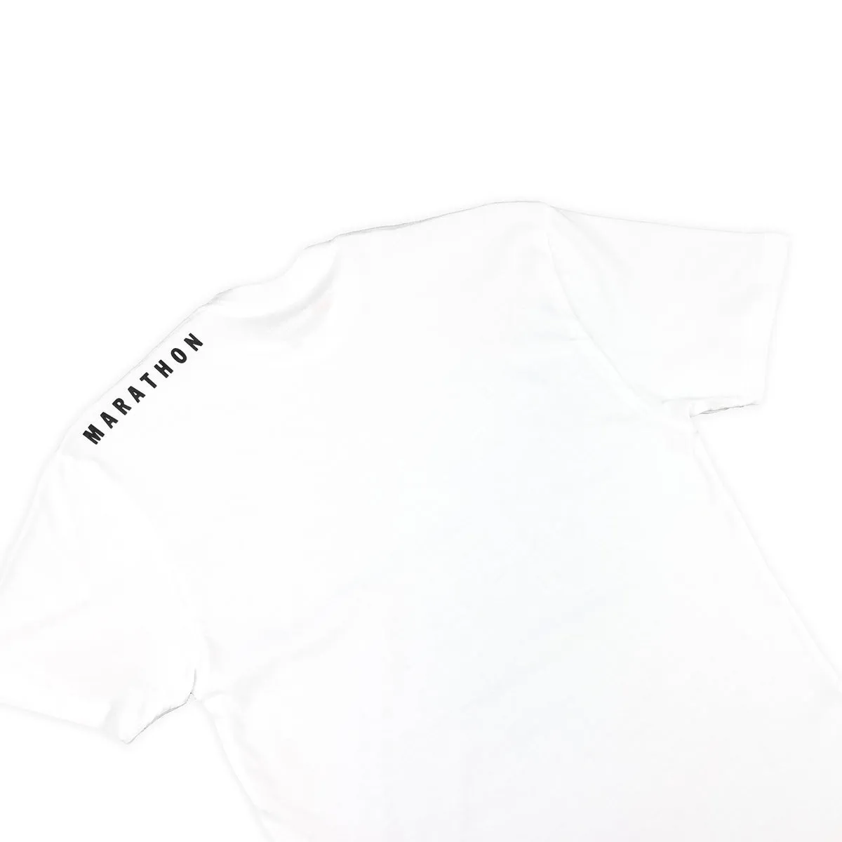 Marathon Shoulder T-Shirt (Ultra Fitted) - White/Black