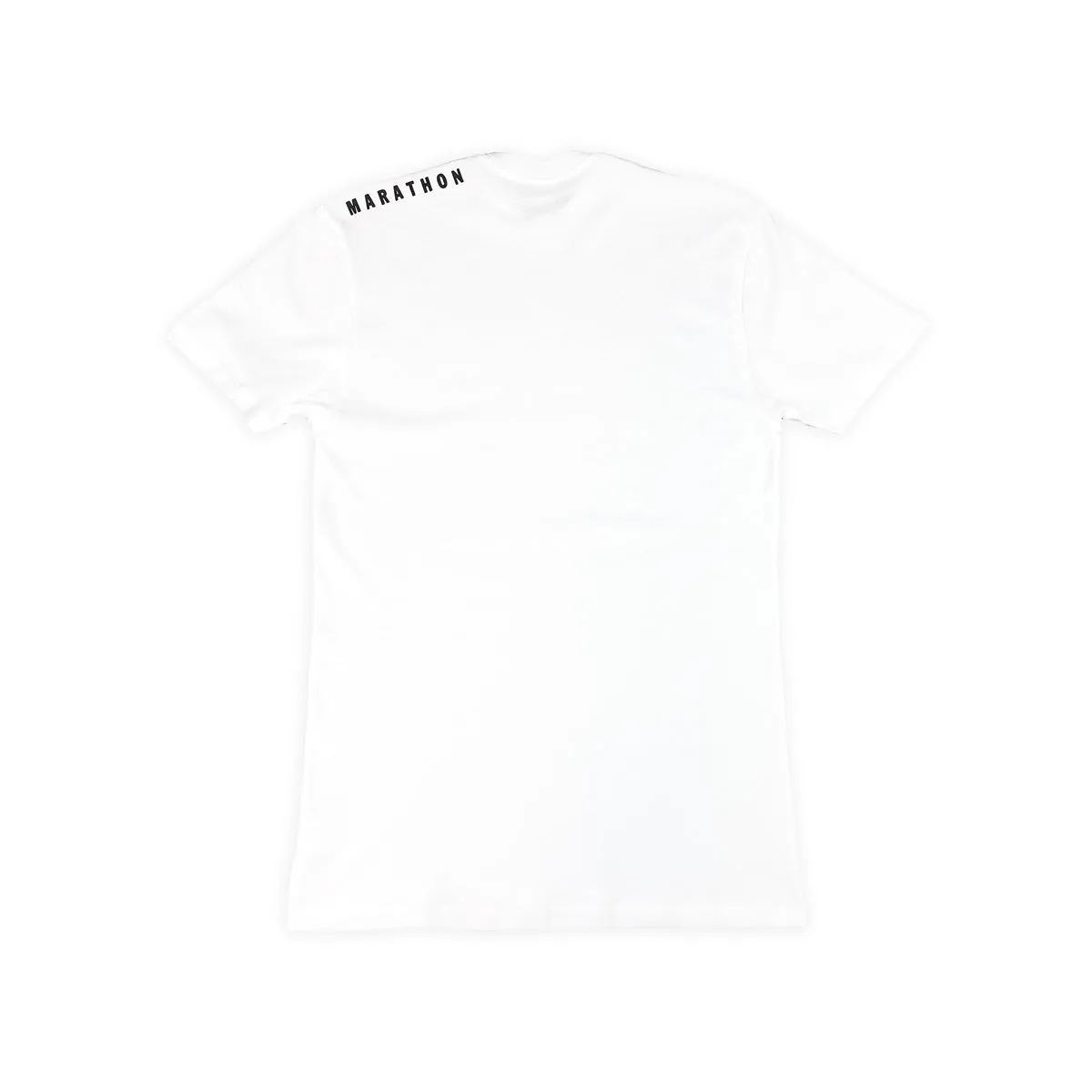 Marathon Shoulder T-Shirt (Ultra Fitted) - White/Black